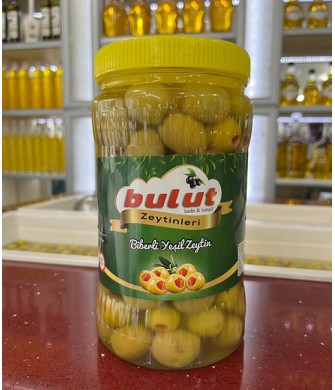 Biberli Yeşil Zeytin 1 KG