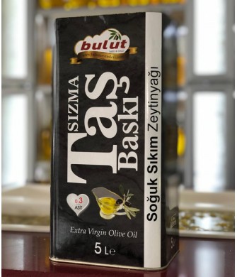 Taş Baskı Soğuk Sıkım Zeytinyağı 5 LT