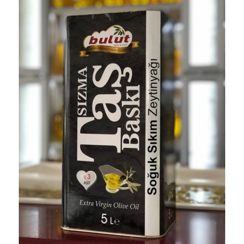 Taş Baskı Soğuk Sıkım Zeytinyağı 5 LT